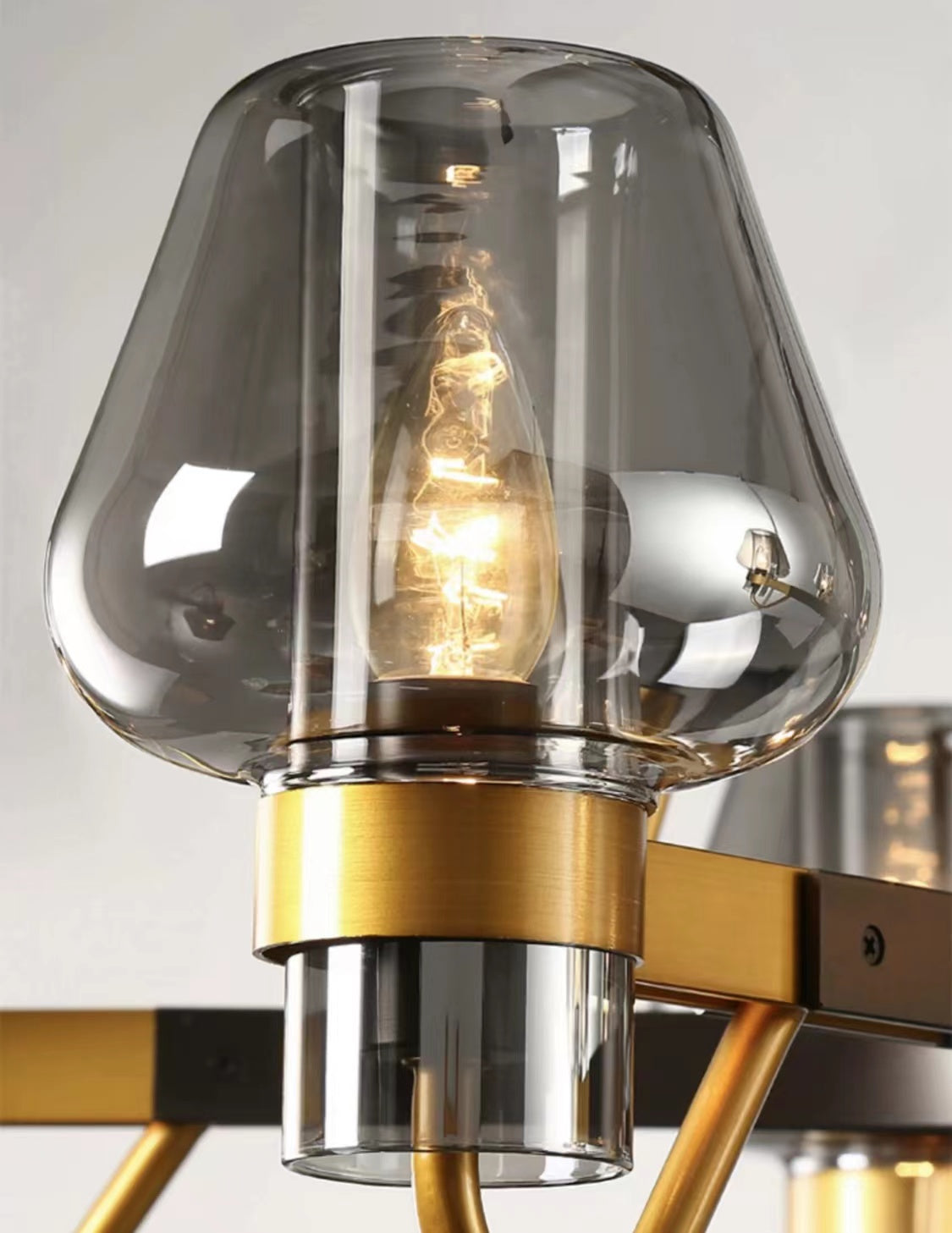 Post-Modern Light Luxury Full Brass Chandelier for Living Room / bedroom