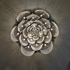 Post-Modern Multi-Tier Stainless Steel Flower Pendant Chandelier with Iron Finish for Living, Dining, Bedroom