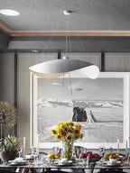 Modern Art Hat-Shaped Gold Leaf Metal Pendant Chandelier for Living and Dining Room