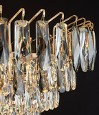 Modern Light Luxury Tiered Crystal Pendant Chandelier for Living / dining Room / bedroom