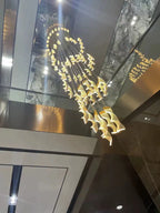 Extra Large Acrylic Spiral Dna Chandelier for High-Ceiling Room