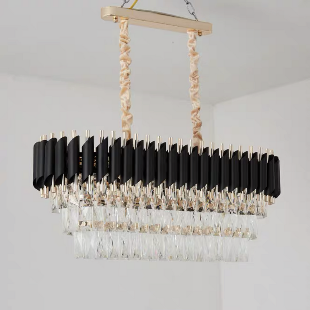 Modern Luxury Multi-Tier Oval / round Crystal Tiered Chandelier