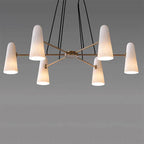 Modern Style Round Cone Glass Chandelier for Bedroom / living Room / dining Room