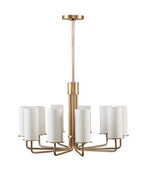 Modern Style Minimalism White Shades Chandelier / wall Light in Brass