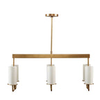 Modern Style Minimalism White Shades Chandelier / wall Light in Brass
