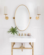 Modern Style Minimalism White Shades Chandelier / wall Light in Brass