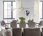 Modern Sputnik Smoky Gray / amber Glass Branch Chandelier for Kitchen Island / dining Room