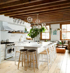 Modern Sputnik Smoky Gray / amber Glass Branch Chandelier for Kitchen Island / dining Room