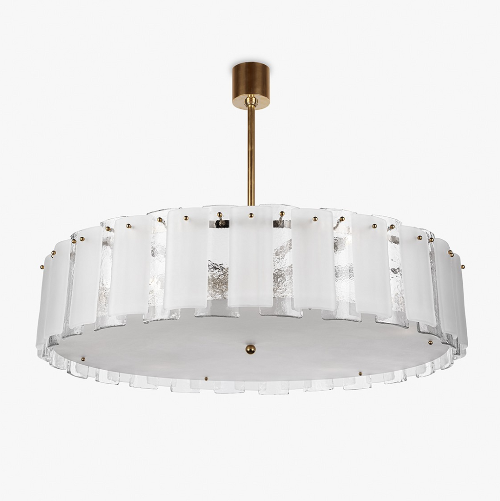Modern Light Luxury Glacier Glass Chandelier for Living Room / bedroom / dining Room