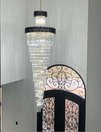 Spiral Crystal Chandelier for Foyer / Staircase