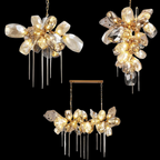 Glass Chandelier Italian Light Luxury Light for Dining Room / living Room