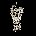Spiral Pure White Magnolia Chandelier with Golden Branches for Staircase / high-Ceiling Space / foyer / Duplex