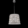 Luxury Glacier Crystal and Metal Round Chandelier for Living Room Bedroom Dining Room