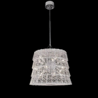 Luxury Glacier Crystal and Metal Round Chandelier for Living Room Bedroom Dining Room