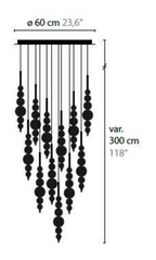 Modern Creative Black / gold Cluster Glass Pendant Lamp