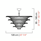 Flower Blossom Art Glass Chandelier for Living Room / bedroom