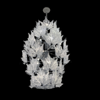 Modern Creative Clear Crystal Maple Leaf Chandelier for Living Room / bedroom