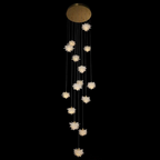 Luxury Floating Crystal Rock Chandelier for Staircase / foyer