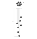 Luxury Floating Crystal Rock Chandelier for Staircase / foyer