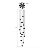 Luxury Floating Crystal Rock Chandelier for Staircase / foyer