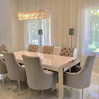Light Luxury Crystal Beads Drum Collection Flush Mounted / rectangle / round Chandelier