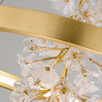 Modern Art Design Vertical Flower Chandelier for Low-Ceiling