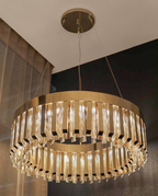 Modern Round Metal Crystal Chandelier for Dining Room / bedroom