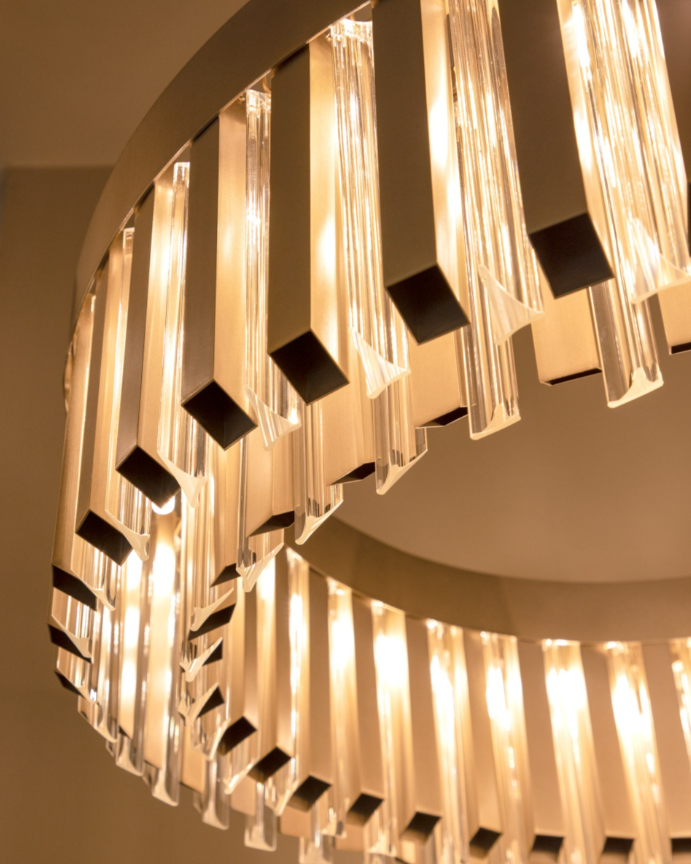 Modern Round Metal Crystal Chandelier for Dining Room / bedroom