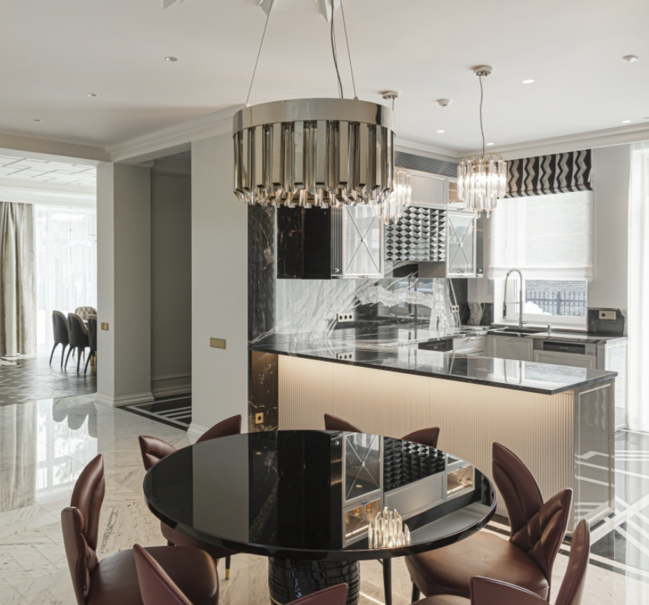 Modern Round Metal Crystal Chandelier for Dining Room / bedroom
