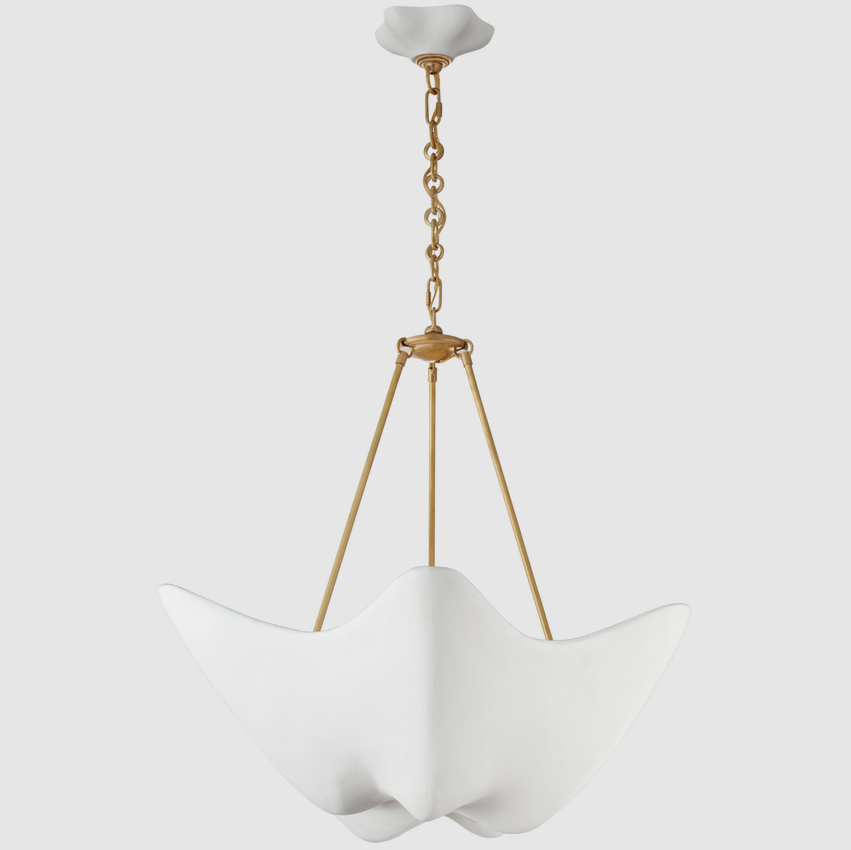 Modern White Cloudflow Pendant for Low-Ceiling
