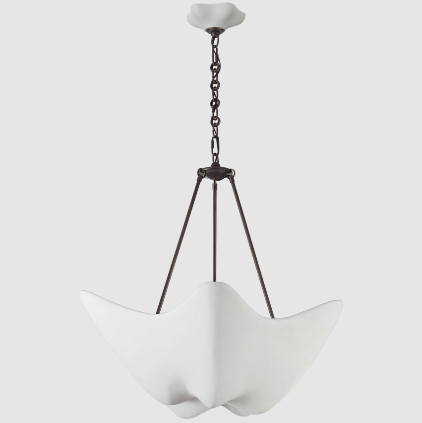 Modern White Cloudflow Pendant for Low-Ceiling