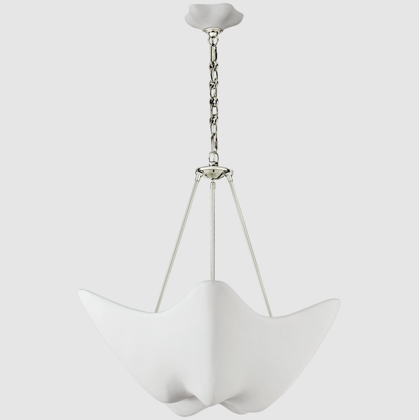 Modern White Cloudflow Pendant for Low-Ceiling