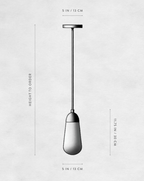 Modern Floating Pears-Inspired Frosted Glass Pendant for High-Ceiling
