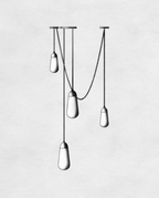 Modern Floating Pears-Inspired Frosted Glass Pendant for High-Ceiling