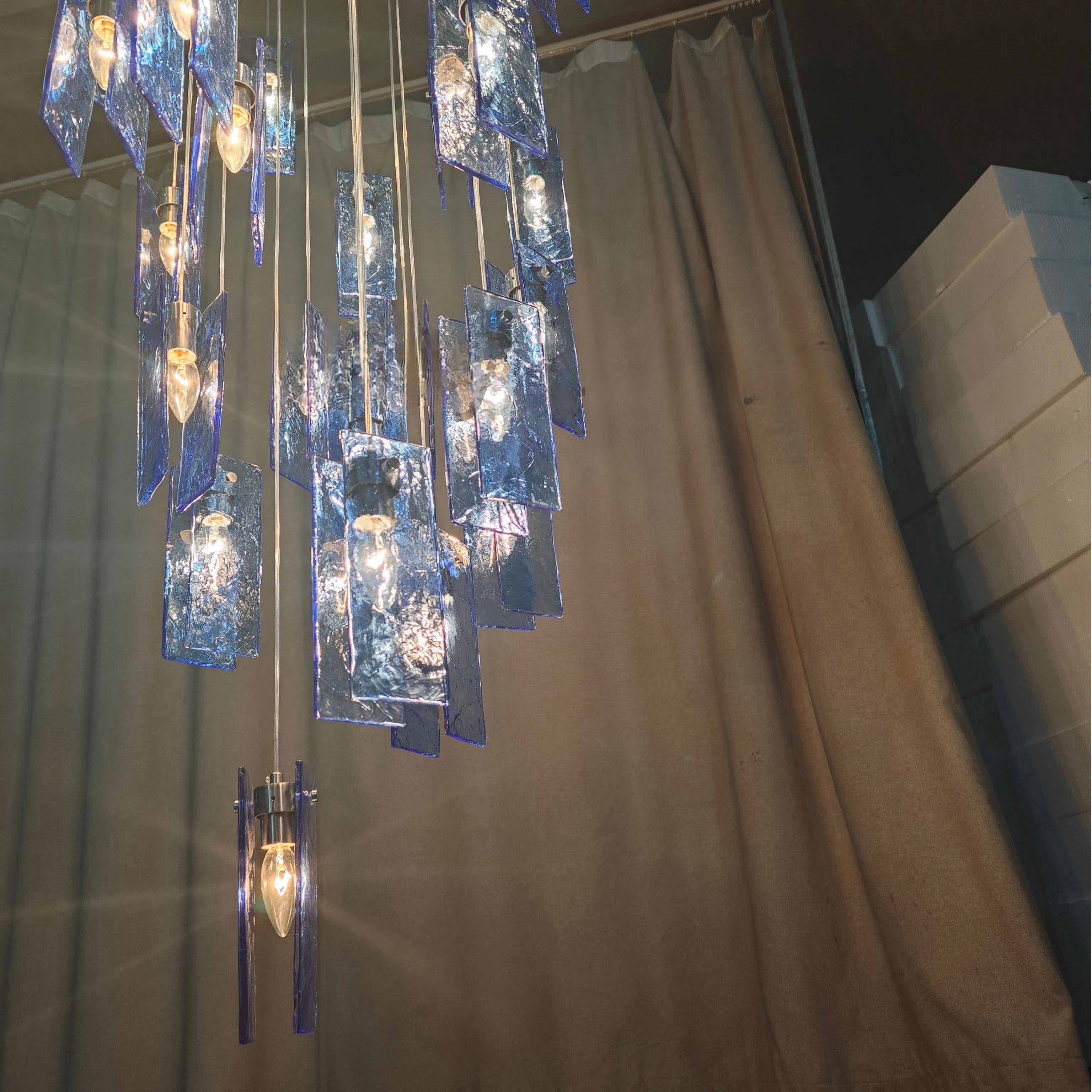 Art Design 1 / 25 / 60 / 84-Light Colorful Rectangle Cluster Glass Tile Pendant / chandelier