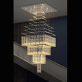 Modern Floating Raindrop Multi-Tiered Square Flush Mount