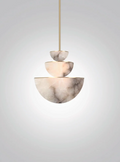 Hemisphere Alabaster Pendant