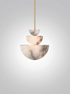Hemisphere Alabaster Pendant