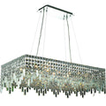 Luxury Chrome Rectangular / round Crystal Chandelier for Living / dining Room