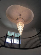 Extra Large Round 7-Tier Luxury Crystal Chandelier with Black, Coffee, Gold, Chrome Finish and Quality