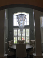 Extra Large Round 7-Tier Luxury Crystal Chandelier with Black, Coffee, Gold, Chrome Finish and Quality
