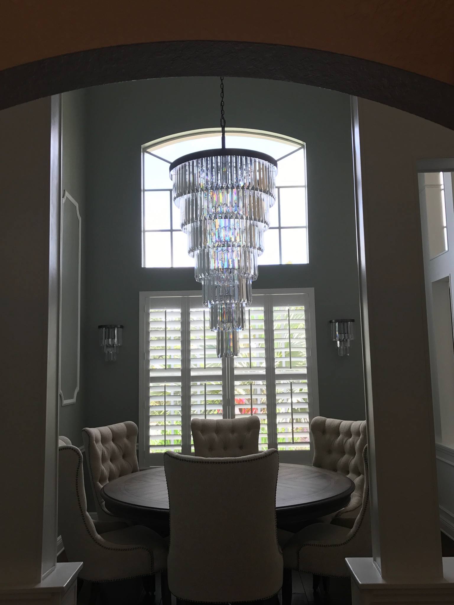 Extra Large Round 7-Tier Luxury Crystal Chandelier with Black, Coffee, Gold, Chrome Finish and Quality