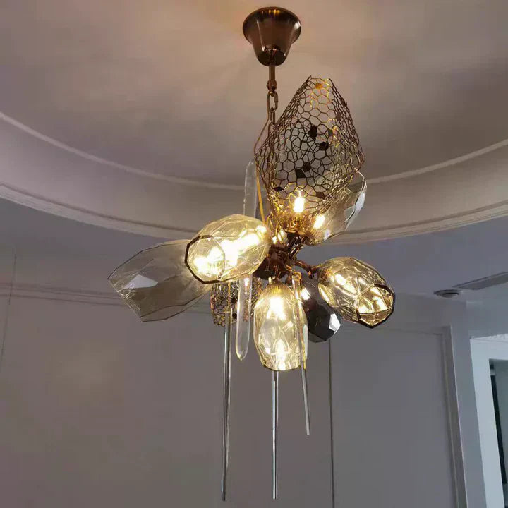 Glass Chandelier Italian Light Luxury Light for Dining Room / living Room