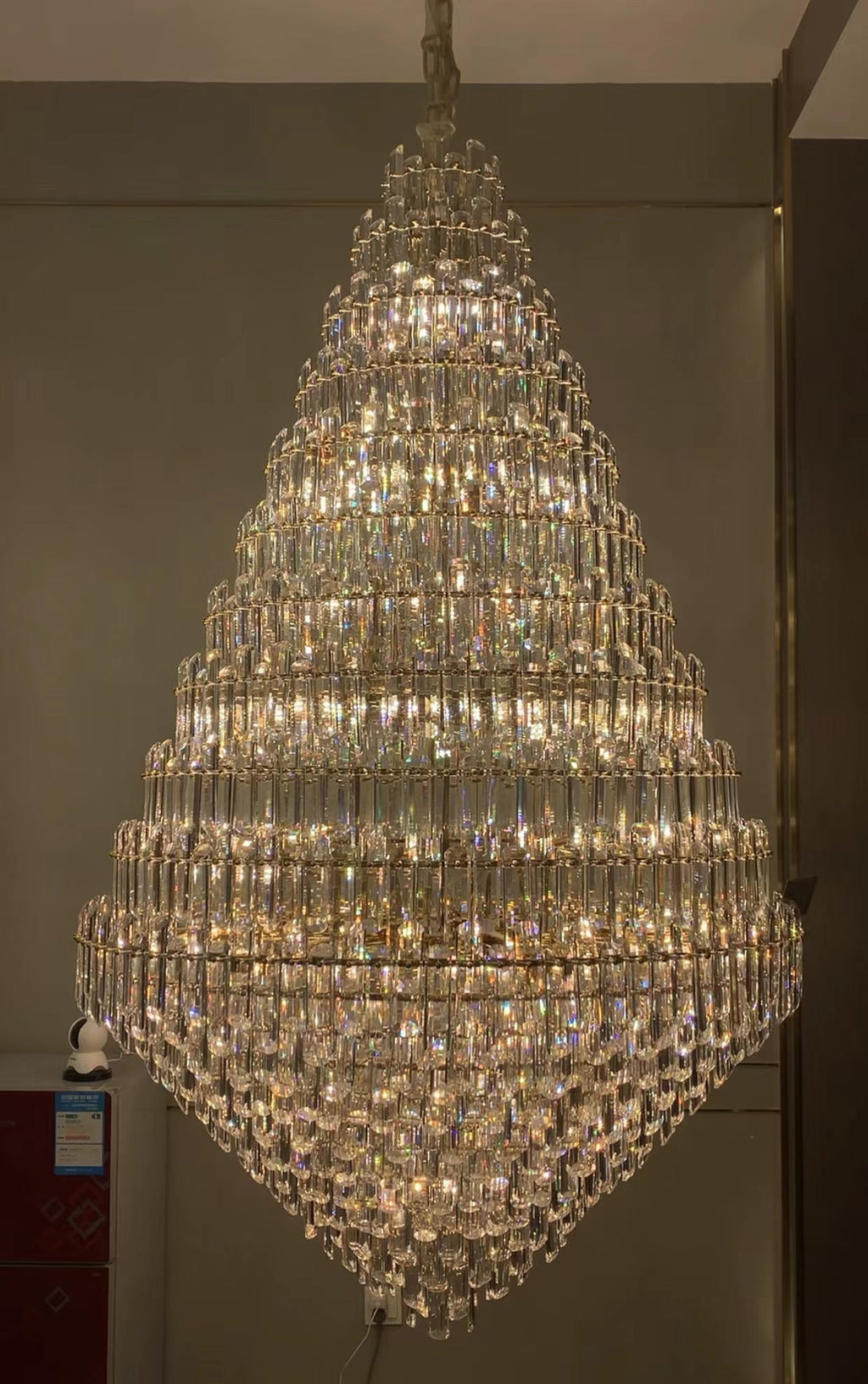 Extra Large Oversized Multi-Tiered Crystal Chandelier for Foyer / Entryway