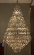 Extra Large Oversized Multi-Tiered Crystal Chandelier for Foyer / Entryway