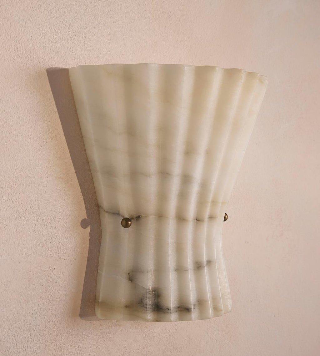 Mallory Alabaster Wall Light 9-Inchh