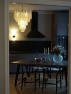 Murano Chandelier – Drop – 52 Glasses – Transparent