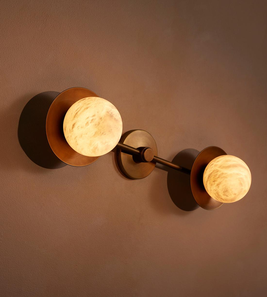 Linear Alabaster Globe Wall Sconce - Erhaus product image 4