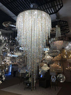 Modern Light Luxury Crystal Tassel Chandelier for Staircase / living Room