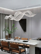Modern Wavy Crystal Chandelier for Dining Room / kitchen Island